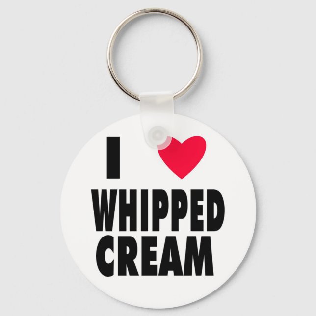 i heart WHIPPED CREAM Keychain (Front)