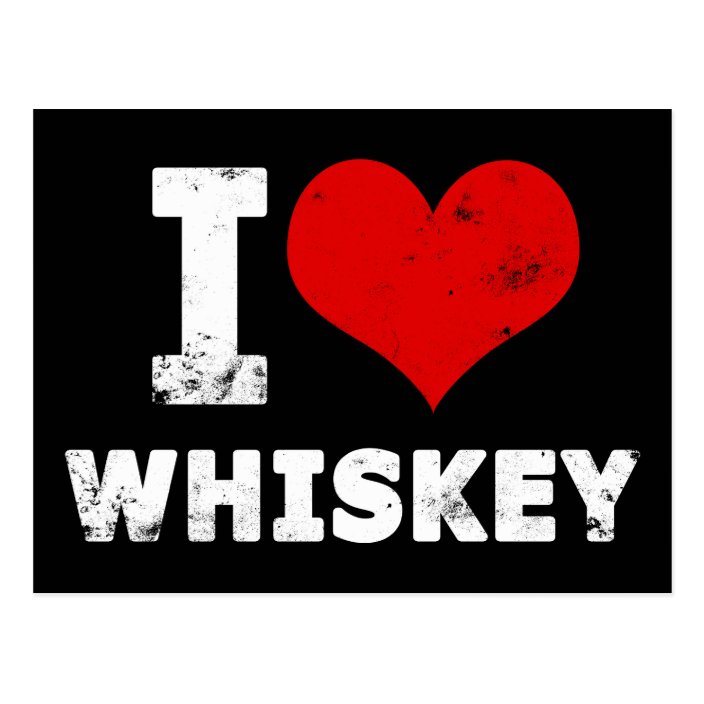 I Heart Whiskey Postcard