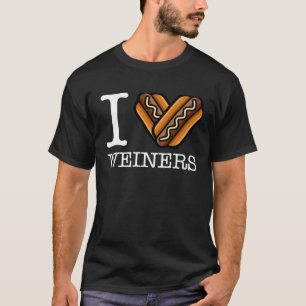 I Heart Wiener Hotdog  Fast Food Foodie Sandwich H T-Shirt