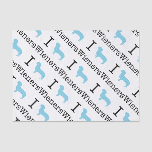 I Heart Wieners Tissue Paper (Front)