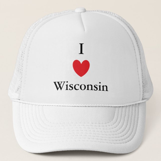 I Heart Wisconsin Trucker Hat (Front)