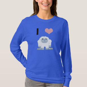I Heart Yeti Cute Cartoon Snow Monster T-Shirt