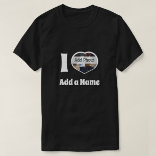 I heart you add Name photo cute modern T-Shirt