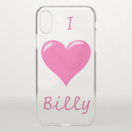 I Heart You Custom Personalize iPhone X Case