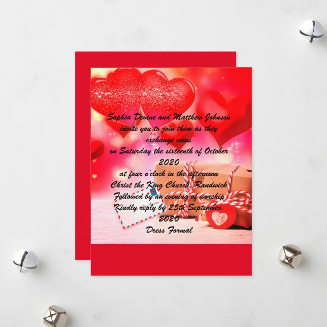 I Heart You  Holiday Card (Front/Back In Situ)