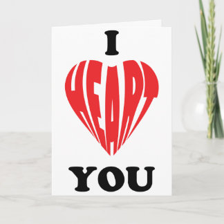 I Heart You - Letters Holiday Card