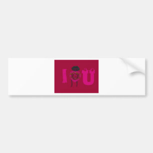 I Heart You Nakupenda Sana Happy Valentine's Day  Bumper Sticker