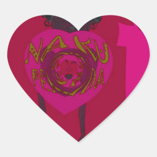 I Heart You Nakupenda Sana Happy Valentine's Day  Heart Sticker