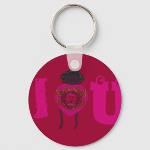 I Heart You Nakupenda Sana Happy Valentine's Day Keychain