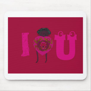 I Heart You Nakupenda Sana Happy Valentine's Day Mouse Pad