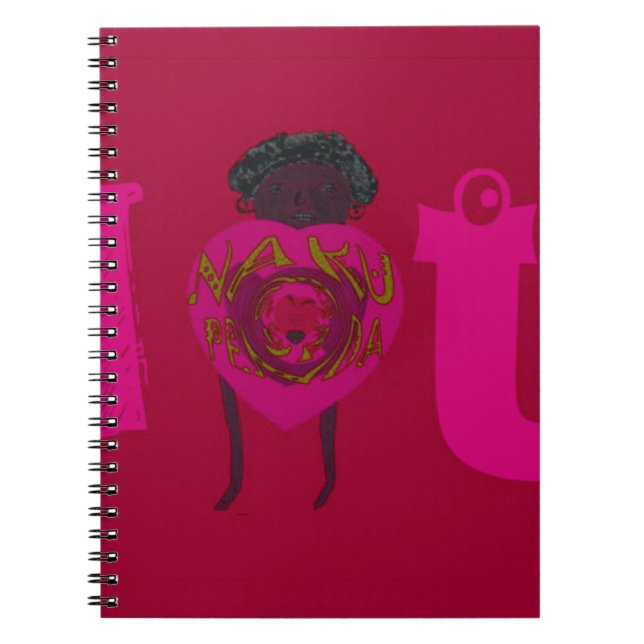 I Heart You Nakupenda Sana Happy Valentine's Day  Notebook (Front)