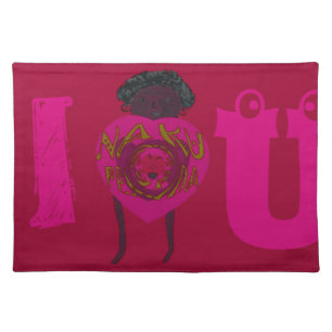 I Heart You Nakupenda Sana Happy Valentine's Day Placemat