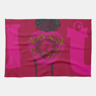 I Heart You Nakupenda Sana Happy Valentine's Day Towel