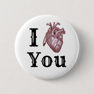 I Heart You Pinback Button