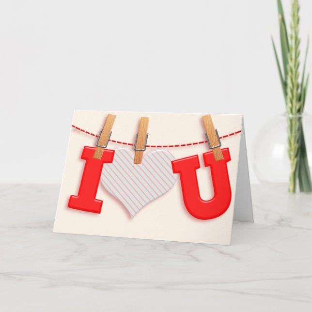 I Heart You Platonic Valentine Card (Front)