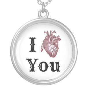 I Heart You Silver Plated Necklace