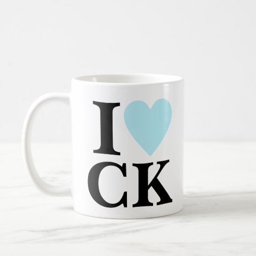 I Heart Your Initials  Fun Custom Monogram Coffee Mug