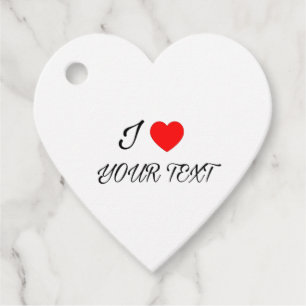 I heart your text favor tags