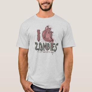 I Heart Zombies by Mudge Studios T-Shirt
