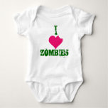 I Heart Zombies-creeper Baby Bodysuit at Zazzle