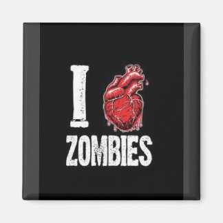 I heart zombies magnet