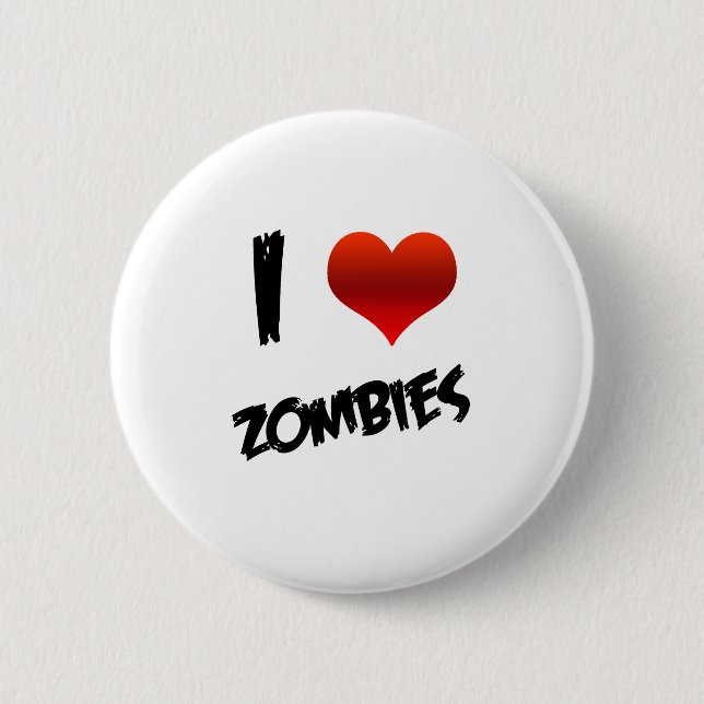 I Heart Zombies Pinback Button (Front)