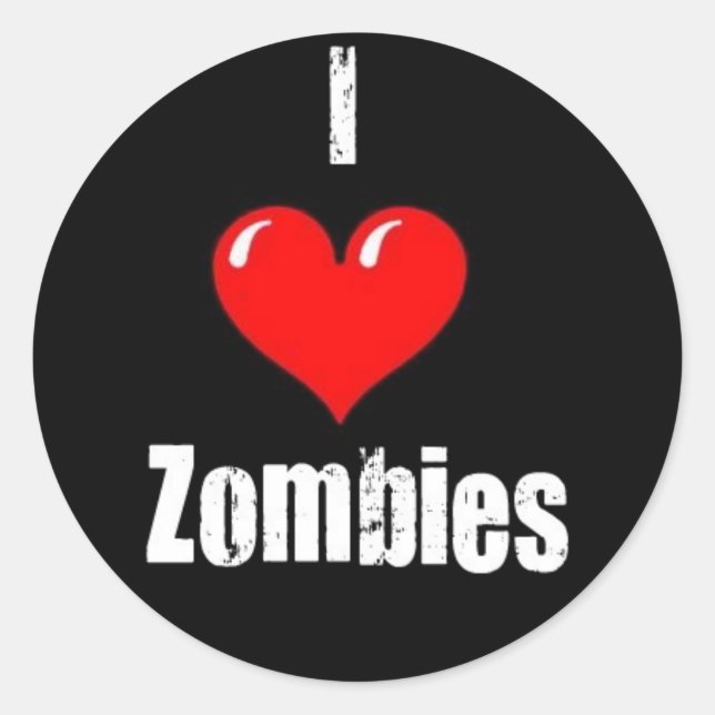 "I (Heart) Zombies" Stickers (Front)