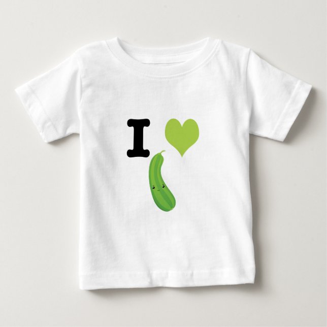 I Heart Zucchini Baby T-Shirt (Front)