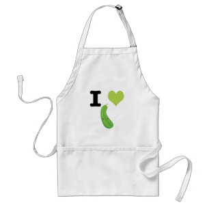 I Heart Zucchini Cute Kawaii Zucchini Adult Apron