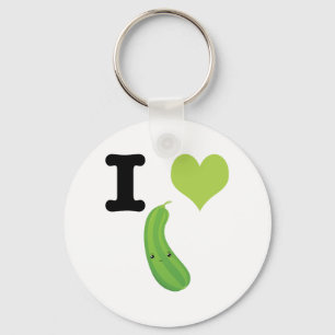 I Heart Zucchini Keychain