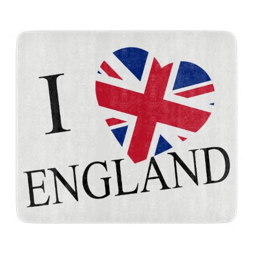 I Heartflag England bk cbcnt Cutting Board