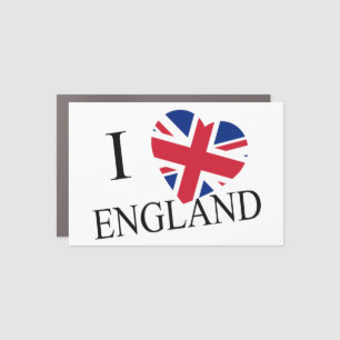 I Heartflag England bk cmcnt Car Magnet