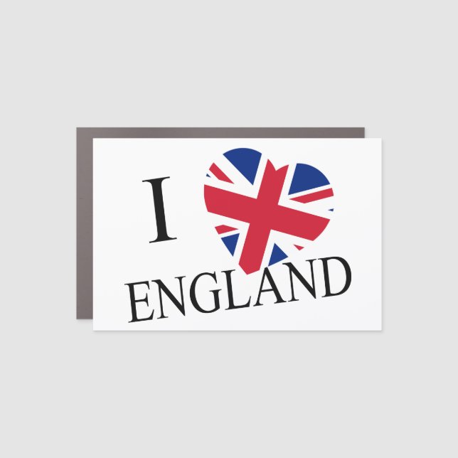 I Heartflag England bk cmcnt Car Magnet (Front)