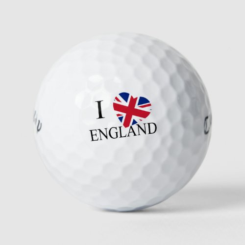 I Heartflag England bk cwb gbcn Golf Balls