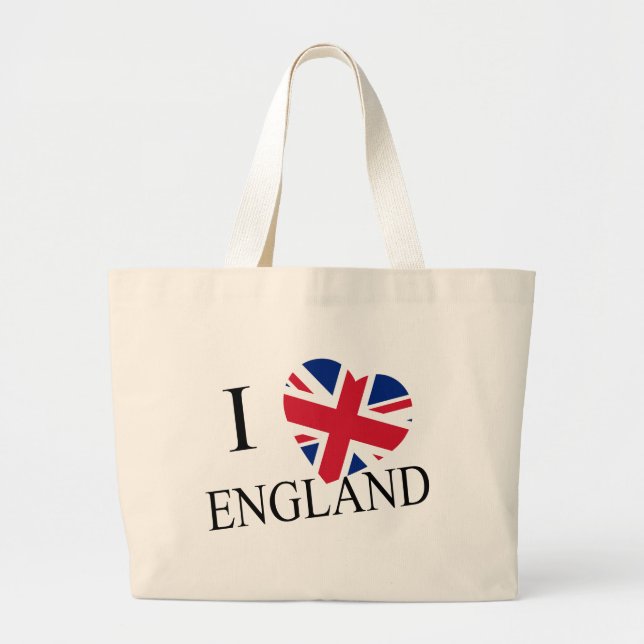I Heartflag England bk jtt Large Tote Bag (Front)