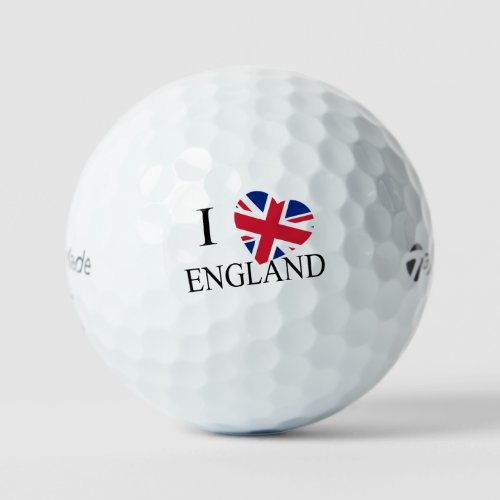 I Heartflag England bk tmtp5 gbcnt Golf Balls