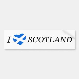 I Heartflag Scotland bk bscnt Bumper Sticker