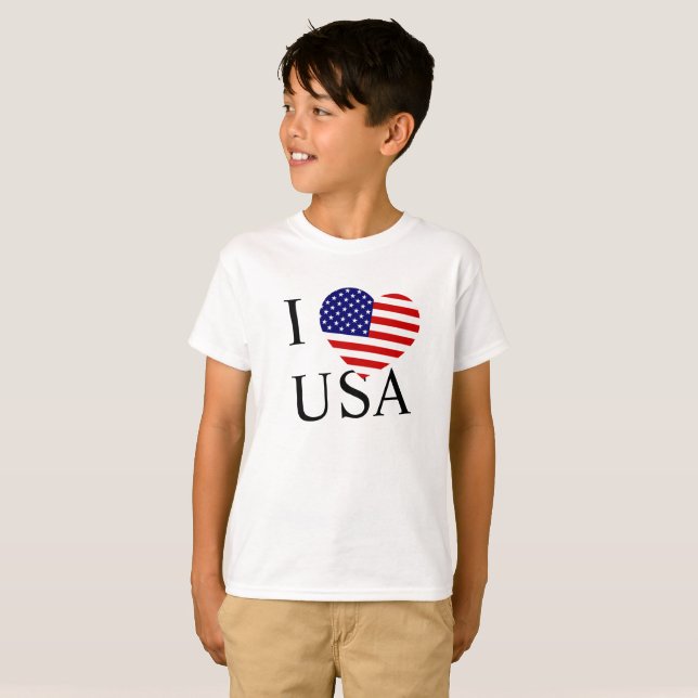 I Heartflag USA bk bct T-Shirt (Front Full)