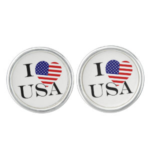 I Heartflag USA bk clcnt Cufflinks