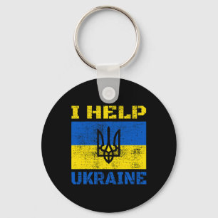 I Help Ukraine Support Ukrainian I Stand With Ukra Keychain