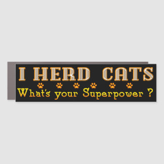 I Herd Cats Bumper Magnet
