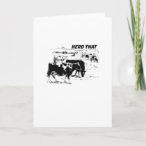 I Herd That for Cow Lover animal farm Card