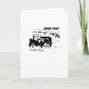 I Herd That for Cow Lover farm animal Card