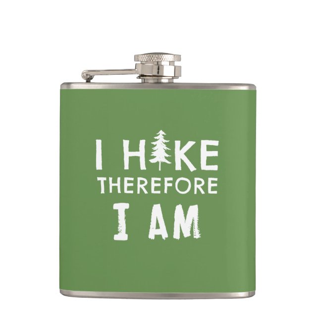 I Hike Therefore I Am Flask (Front)