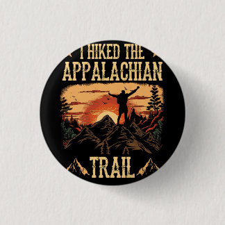 I Hiked The Appalachian Trail Mountains Striped Su Button