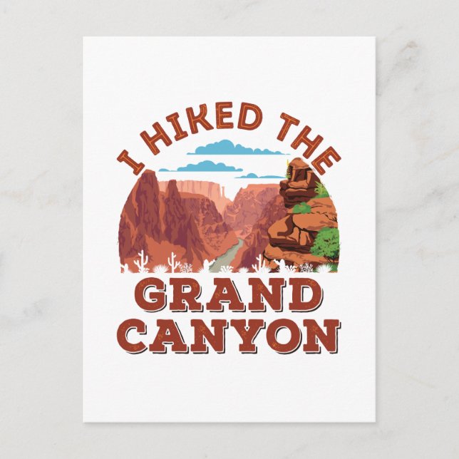 I Hiked The Grand Canyon Postcard (Front)