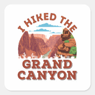 I Hiked The Grand Canyon Square Sticker