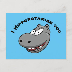 I Hippopotamiss You Postcard