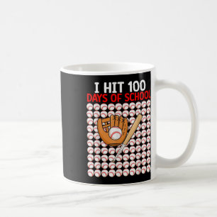 I Hit 100 Days Of School Baseball Bat Boys Toddler Coffee Mug