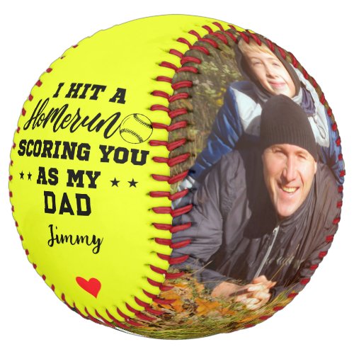 I Hit Homerun Scoring You As My Dad  Custom Photo Softball